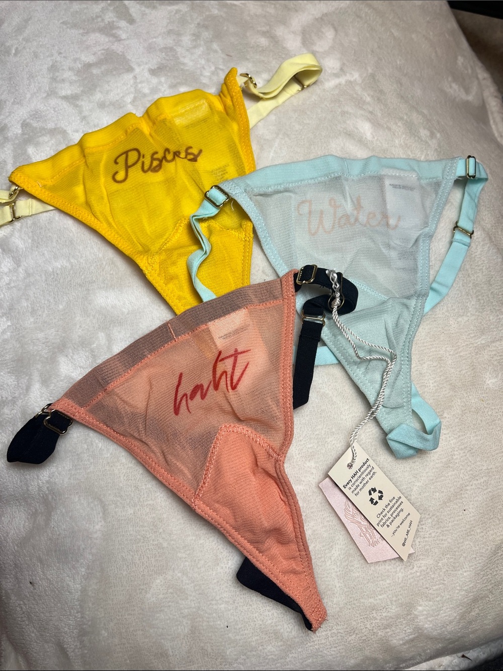 We are HAH pack of 3 zodiac thongs-Pisces ♓️